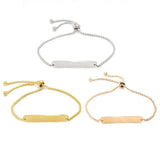 10pcs 316L Stainless Steel Mirror Polish Bar Bracelet DIY Chain Bracelets