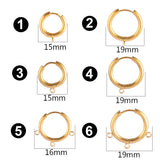 10pcs 316L Stainless Steel DIY Earring Hooks Round Ear Post Hoop