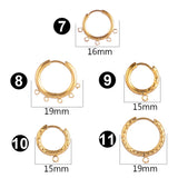 10pcs 316L Stainless Steel DIY Earring Hooks Round Ear Post Hoop