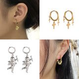 10pcs 316L Stainless Steel DIY Earring Hooks Round Ear Post Hoop