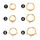 10pcs 316L Stainless Steel DIY Earring Hooks Round Ear Post Hoop