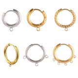 10pcs 316L Stainless Steel DIY Earring Hooks Round Ear Post Hoop
