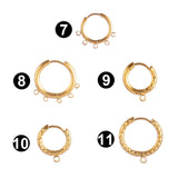 10pcs 316L Stainless Steel DIY Earring Hooks Round Ear Post Hoop