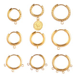 10pcs 316L Stainless Steel DIY Earrings Round Hoop Earring Clasps Base