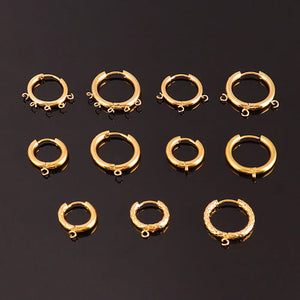 10pcs 316L Stainless Steel Hoop Earring Findings No Fade DIY Jewelry Making