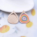 10pcs Water Drop Enamelled Charms Antique Bronze DIY Jewelry Making Supplies