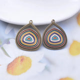 10pcs Water Drop Enamelled Charms Antique Bronze DIY Jewelry Making Supplies