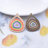 10pcs Water Drop Enamelled Charms Antique Bronze DIY Jewelry Making Supplies