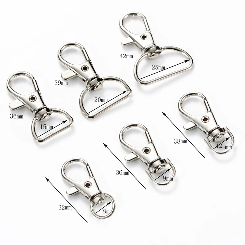 10pcs Silver Plated Lobster Clasp Hooks Jewelry Findings for DIY Crafts