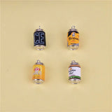 10pcs 3D Beer Cans Drink Charms Earring Keychain DIY