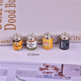 10pcs 3D Beer Cans Drink Charms Earring Keychain DIY