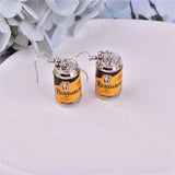10pcs 3D Beer Cans Drink Charms Earring Keychain DIY