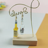 10pcs 3D Alcohol Drinking Bottle Charms Mini Wine Pendant Jewelry DIY Keychain