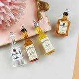 10pcs 3D Alcohol Drinking Bottle Charms Mini Wine Pendant Jewelry DIY Keychain