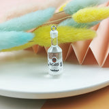 10pcs 3D Alcohol Drinking Bottle Charms Mini Wine Pendant Jewelry DIY Keychain