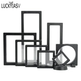 10pcs 3D Floating Display Case Transparent Square Holder Jewelry Storage Box