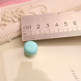 10pcs Mini Dessert Macarons Resin Charms Pendants Colorful Hamburger Charms