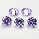 10pcs 4.0-20mm Round CZ Stone Lavander AAAAA Cubic Zirconia Gems For DIY