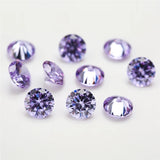 10pcs 4.0-20mm Round CZ Stone Lavander AAAAA Cubic Zirconia Gems For DIY