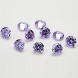 10pcs 4.0-20mm Round CZ Stone Lavander AAAAA Cubic Zirconia Gems For DIY