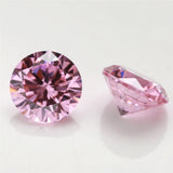 10pcs 4.0~20mm Round Pink CZ Stone AAAAA Cubic Zirconia Gems