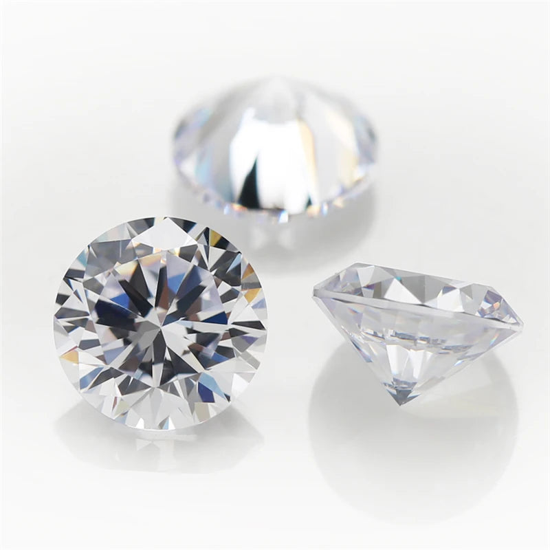 10pcs 4.0~20mm Round CZ Stone AAAAA Cubic Zirconia Gems For DIY Jewelry