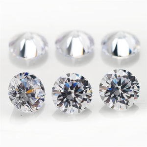 10pcs 4.0~20mm Round CZ Stone AAAAA Cubic Zirconia Gems For DIY Jewelry