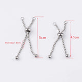 10pcs Stainless Steel Box Chain Slider Extender Chain DIY 1.8mm Thickness