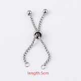 10pcs Stainless Steel Box Chain Slider Extender Chain DIY 1.8mm Thickness