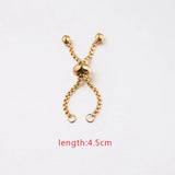 10pcs Stainless Steel Box Chain Slider Extender Chain DIY 1.8mm Thickness