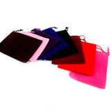 10 Colorful Drawstring Velvet Pouches Wedding Party Gift Bags & Jewelry Pouch
