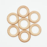 10pcs Natural Beech Wood Ring Beads for DIY Jewelry Baby Molar Teething