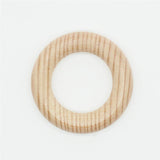 10pcs Natural Beech Wood Ring Beads for DIY Jewelry Baby Molar Teething