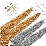 10pcs Adjustable Stainless Steel Link Chains Necklaces Cuban Chains DIY Crafts