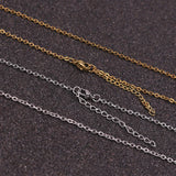 10pcs Adjustable Stainless Steel Link Chains Necklaces Cuban Chains DIY Crafts