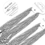 10pcs Adjustable Stainless Steel Link Chains Necklaces Cuban Chains DIY Crafts