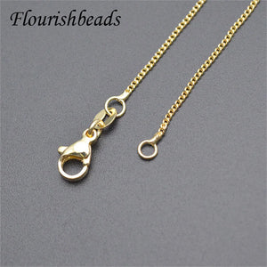 10pcs 17.7in Nickel Silver Plated Necklace Chains