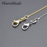 10pcs 17.7in Nickel Silver Plated Necklace Chains