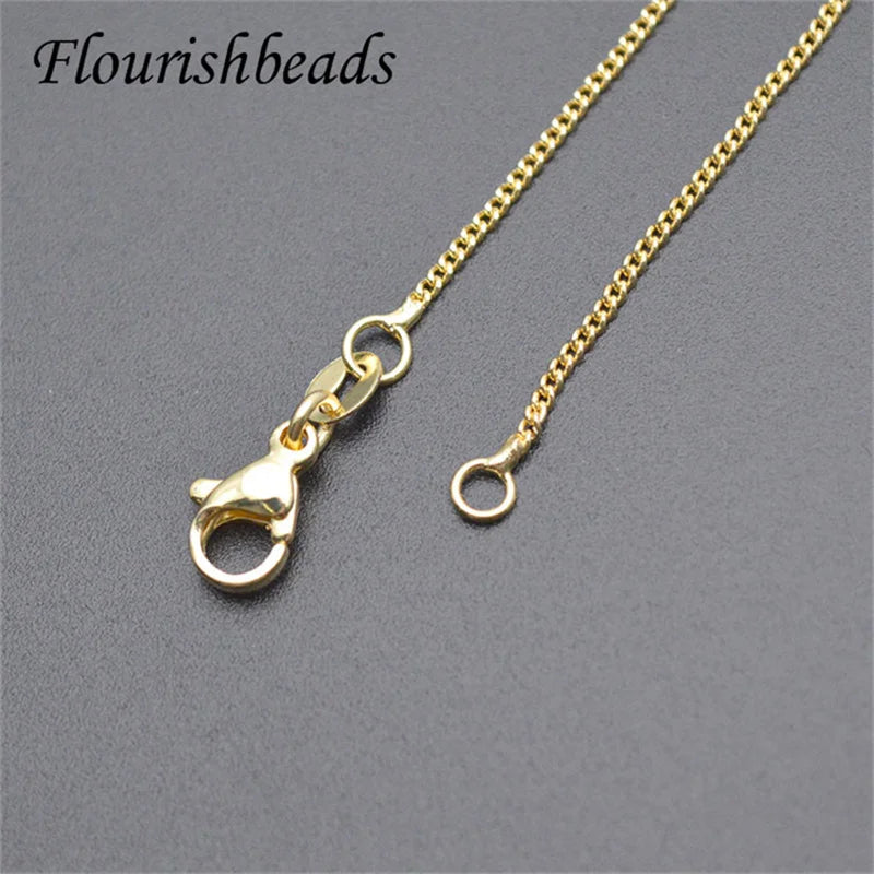 10pcs 17.7in Nickel Silver Plated Necklace Chains