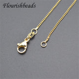 10pcs 17.7in Nickel Silver Plated Necklace Chains