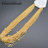 10pcs 17.7in Nickel Silver Plated Necklace Chains