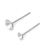 10pcs 925 Sterling Silver Earrings Settings DIY Jewelry Making