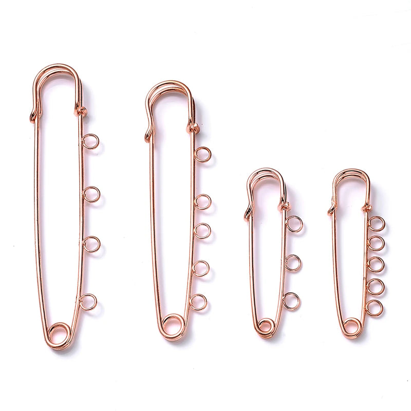 10pcs Plated Pins Brooch Blank Base Paper Clip for Jewelry Making