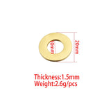 10pcs 5mm 20mm Hollow Circle Charm Stainless Steel Pendant DIY Jewelry Making