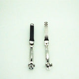 10pcs Rhodium Spring Hair Clips for DIY Jewelry Making