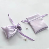 10pcs 7.5x10cm Satin Pouch Pink Silk Gift Bags