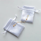 10pcs 7.5x10cm Satin Pouch Pink Silk Gift Bags