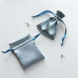10pcs 7.5x10cm Satin Pouch Pink Silk Gift Bags