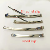 10pcs/lot Gold/Rhodium Word Clip DIY Hair Accessories