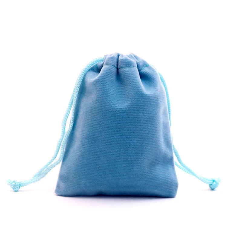 10pcs Light Velvet Bags Small Jewelry Pouch Gift Earrings Necklace Packaging